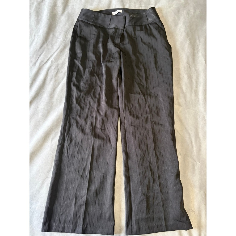 Methode Black Pinstripe Straight Leg Dress Pants Womens Size 10